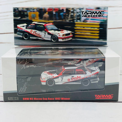 Tarmac Works 1/64 BMW M3 E30 Macau Guia Cup Race 1993 Winner Charles Kwan T64-009-93MAC