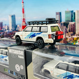 BM CREATIONS JUNIOR 1/64 Mitsubishi Pajero 2nd Generation JUNGLE PACK White LHD 64B0055