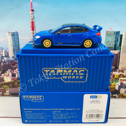 Tarmac Works 1/64 Subaru WRX STI EJ20 Final Edition (S208) Blue with Container T64-016-FE