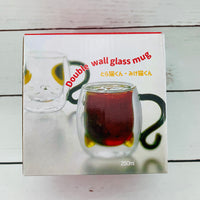 Heat Resistant Double Glass Mug みけ猫くん 13594