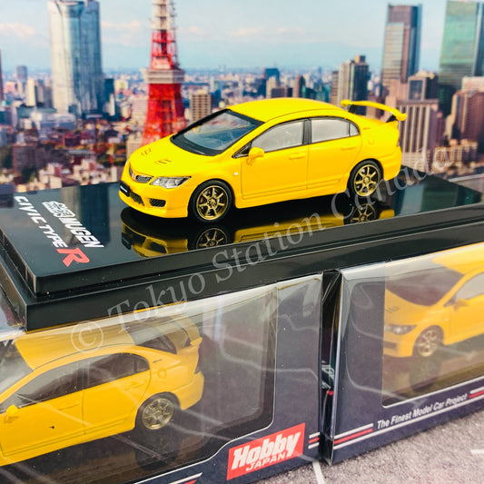 HOBBY JAPAN 1/64 Mugen Civic TYPE R (FD2) Sunlight Yellow HJ641003MY