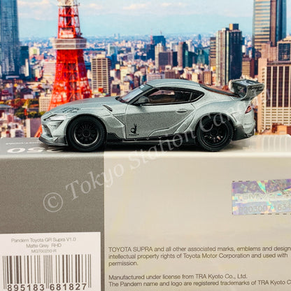 MINI GT 1/64 Pandem Toyota GR Supra V1.0  Matte Grey RHD MGT00250-R