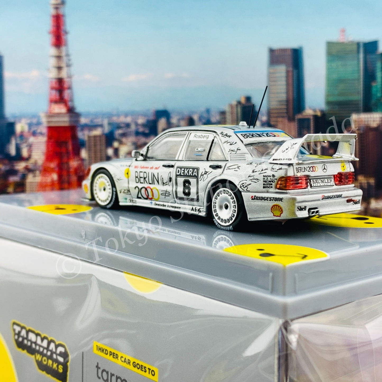 TARMAC WORKS 1/64 HOBBY64 Mercedes-Benz 190 E 2.5-16 Evo II  DTM 1992 Keke Rosberg T64-024-92DTM06