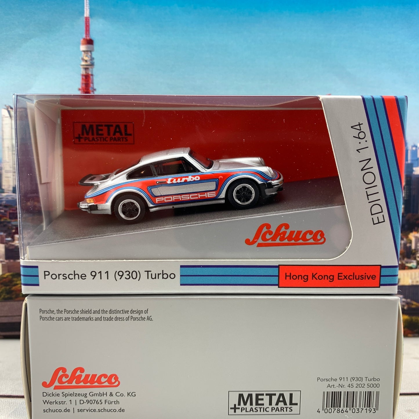 Schuco 1/64 Porsche 911 (930) Turbo Hong Kong Exclusive 452025000