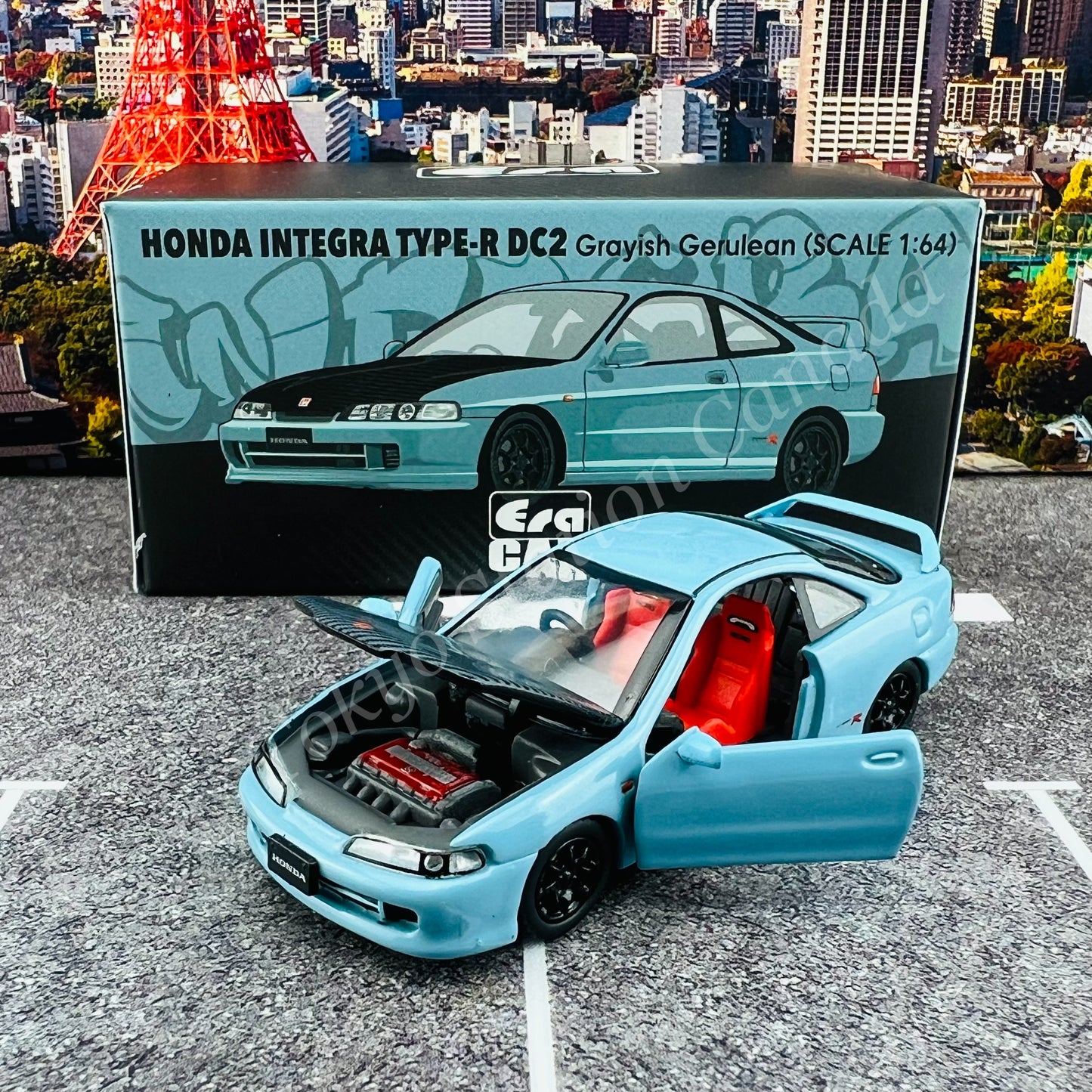 ERA CAR 1/64 Honda Integra Type-R DC2 Grayish Gerulean HA20DC2SP70