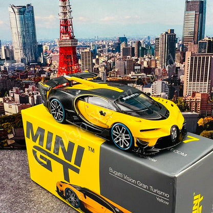 MINI GT 1/64 Bugatti Vision Gran Turismo Yellow LHD MGT00317-L
