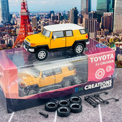 BM Creations JUNIOR 1/64 Toyota 2015 FJ Cruiser Yellow RHD 64B0132