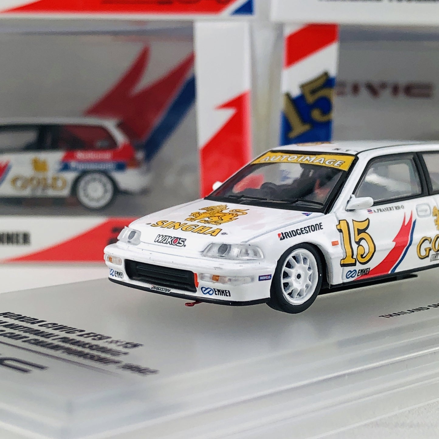 INNO64 Honda Civic EF9 #15 "Singha National Panasonic" Thailand Touring Car Championship 1992 WInner Thailand Special Edition IN64-EF9-TTCC92