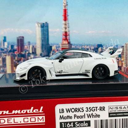 Ignition Model 1/64 LB-Silhouette WORKS GT Nissan 35GT-RR Matte Pearl White IG2380