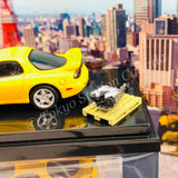 HOBBY JAPAN 1/64 Mazda RX-7 (FD3S) TYPE RS With Engine Display Model Sunburst Yellow HJ642007FY