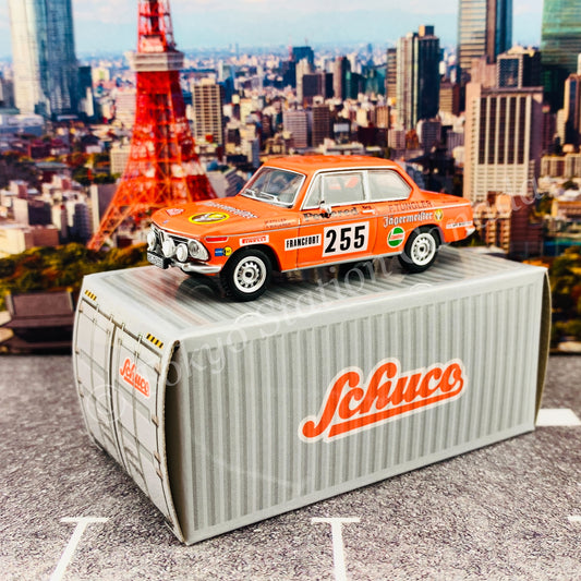 Tarmac Works x Schuco 1/64 BMW 2002 Jagermeister Rally Monte Carlo 1973 T64S-007-JAG