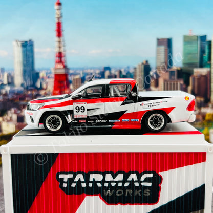 TARMAC WORKS 1/64 HOBBY64 Toyota Hilux Revo One Make Race with Container T64-041-GR