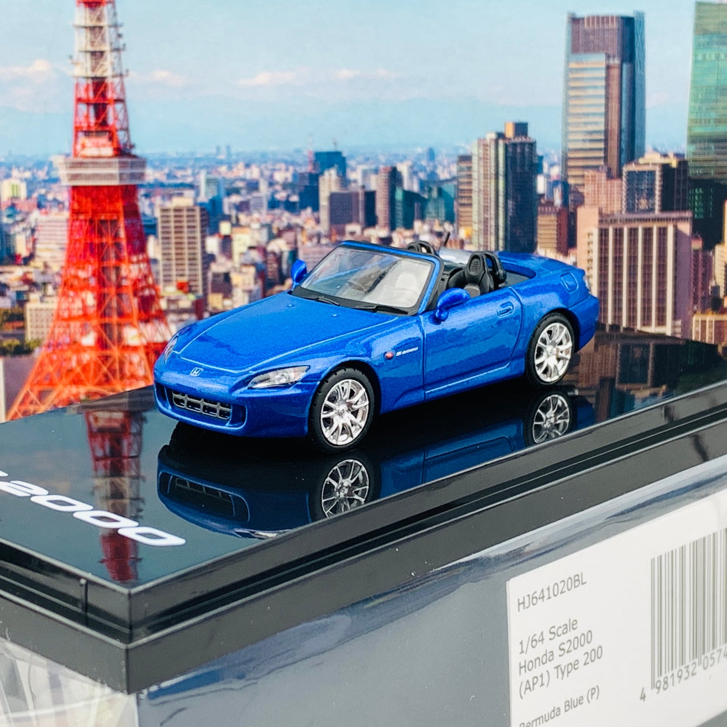 HOBBY JAPAN 1/64 Honda S2000 AP1 Type 200 Bermuda Blue Pearl HJ641020BL