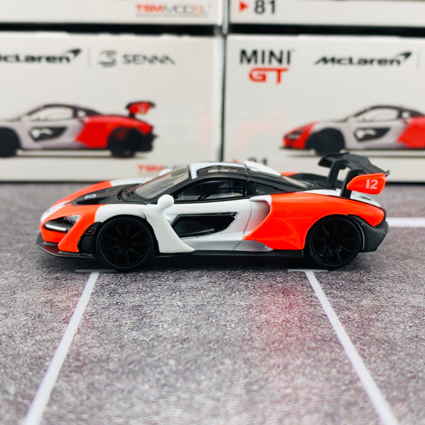 MINI GT McLaren Senna Orange/Red RHD MGT00081-R