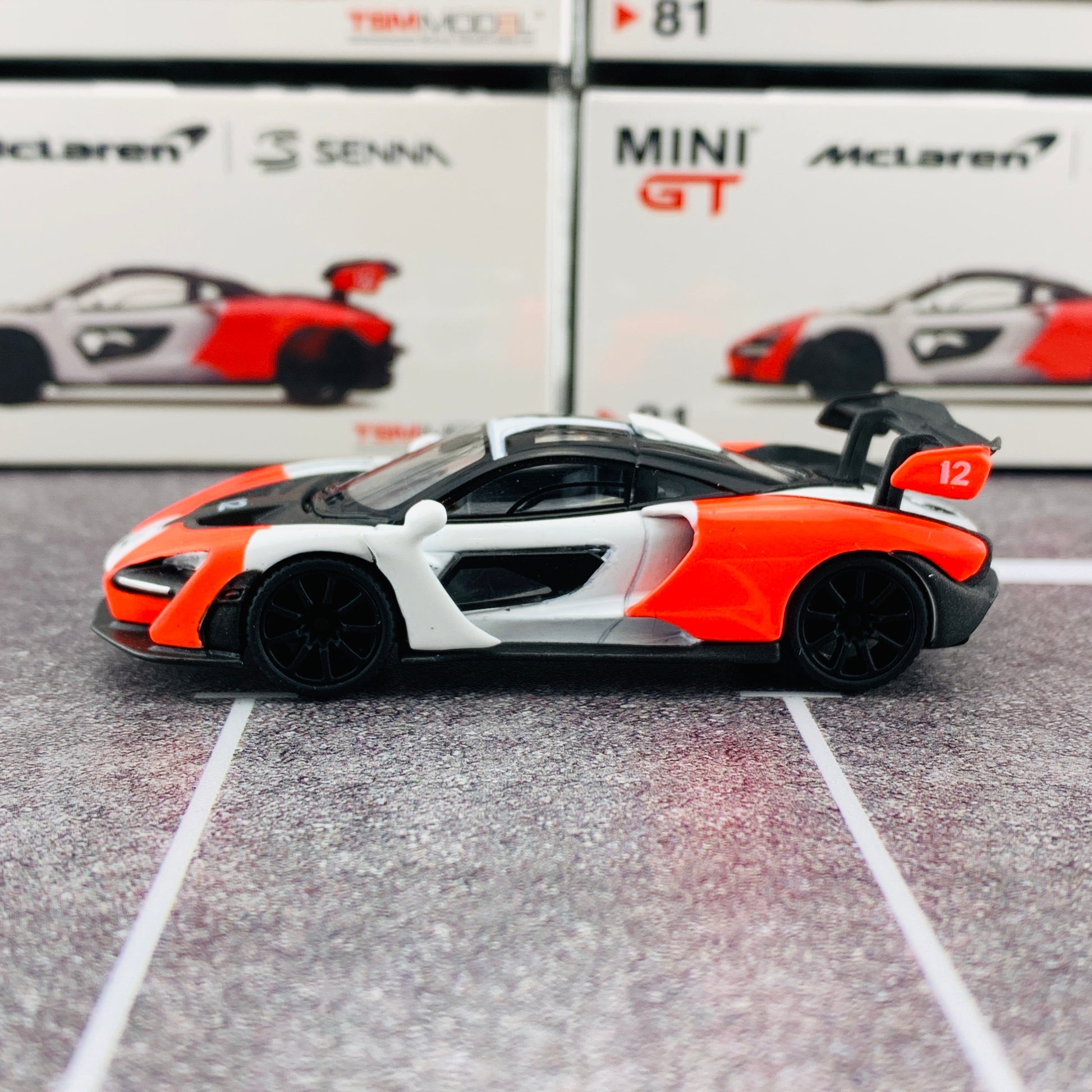 MINI GT McLaren Senna Orange/Red RHD MGT00081-R