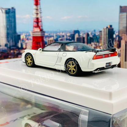 HOBBY JAPAN 1/64 Honda NSX (NA1) Type R Customized Version With Engine Display Model Championship White HJ642006RCW