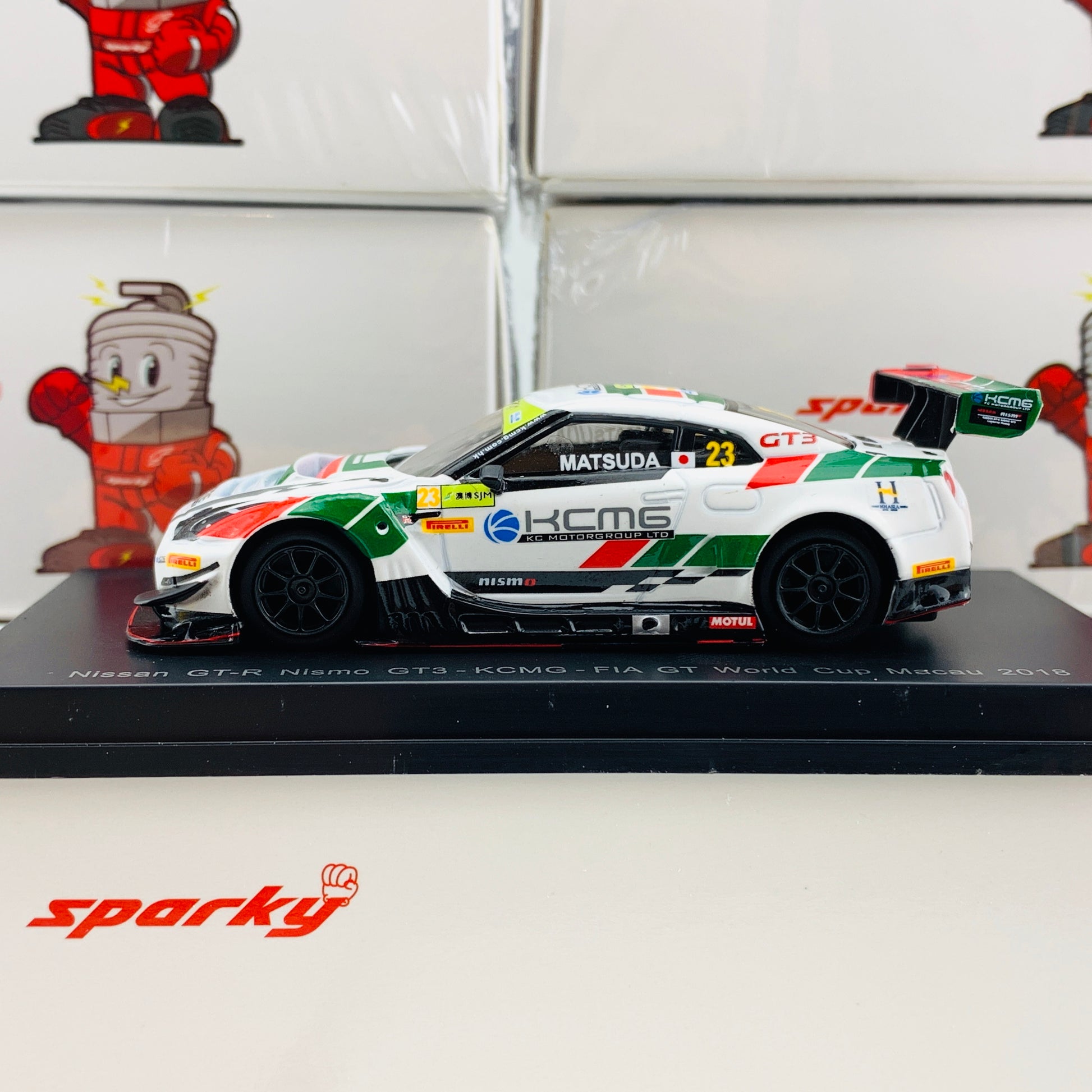 Sparky 1/64 NISSAN GTR NISMO GT3 - KCMG - FIA GT World Cup Macau 2018 Tsugio MATSUDA Y131