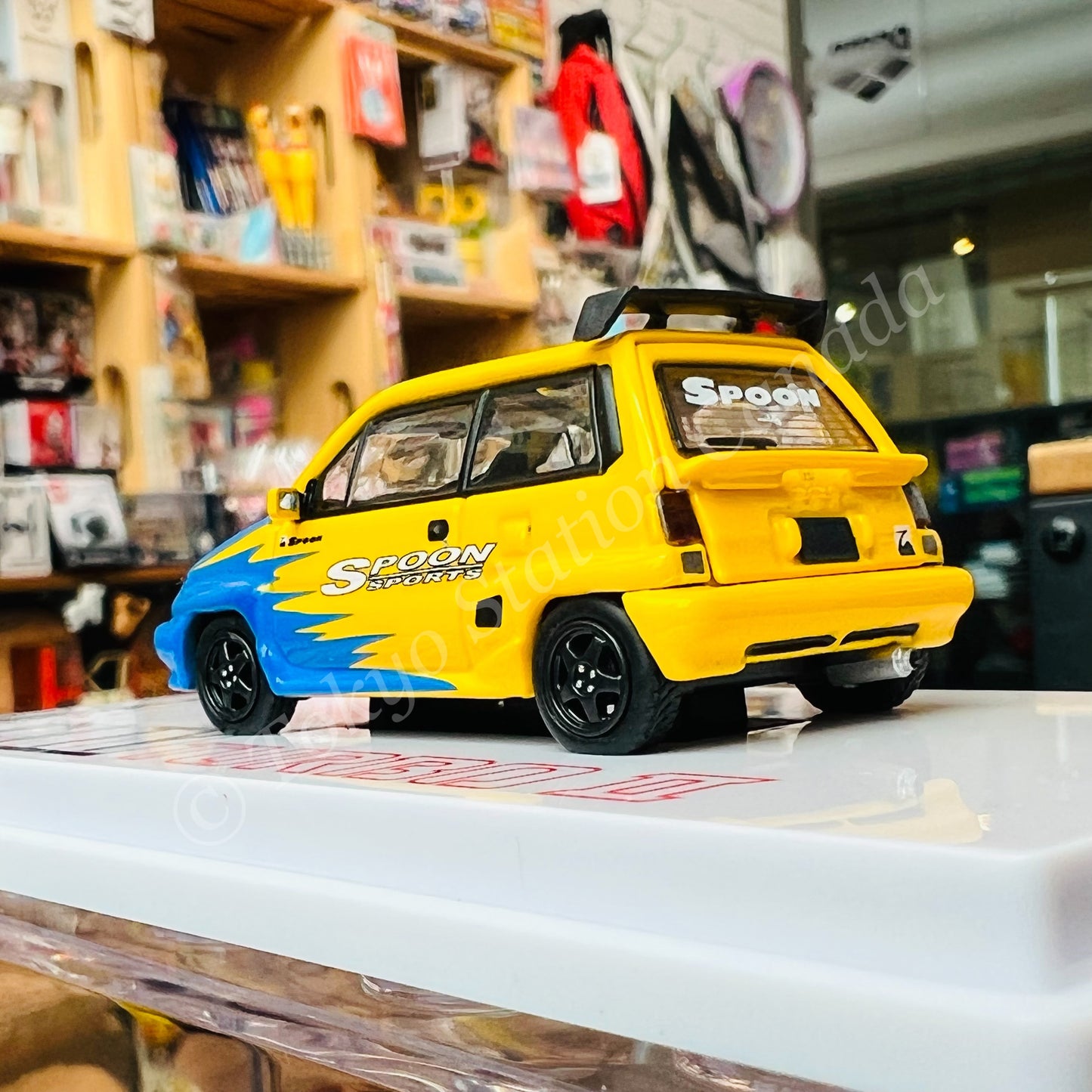 INNO64 1/64 HONDA CITY TURBO II "SPOON SPORTS" Custom Livery  With MOTOCOMPO IN64-CITYII-SP