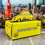 Tarmac Works x Schuco COLLAB64 1/64 Volkswagen Beetle Mooneyes with roof rack and suitcases T64S-006-ME1