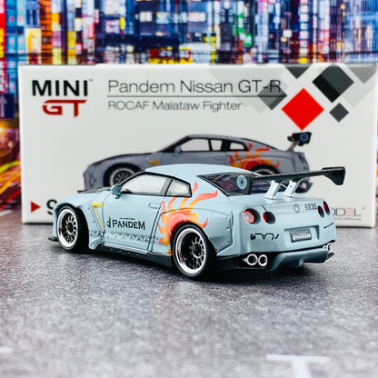 MINI GT 1/64 Pandem Nissan GTR (R35) GT Wing ROCAF Malataw Fighter LHD Taiwan Exclusive MGT00098-L