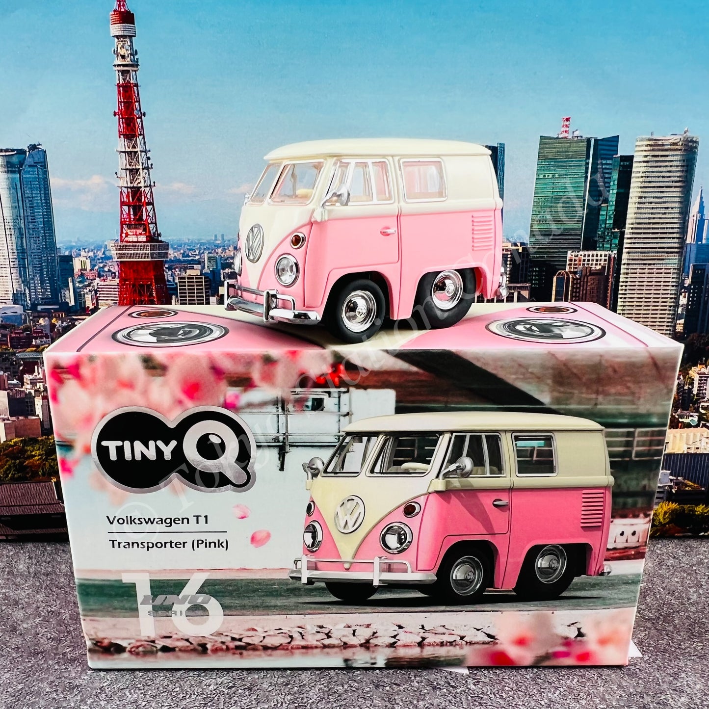 TinyQ Uno-Series 16 - Volkswagen T1 Transporter (Pink) TinyQ-16b