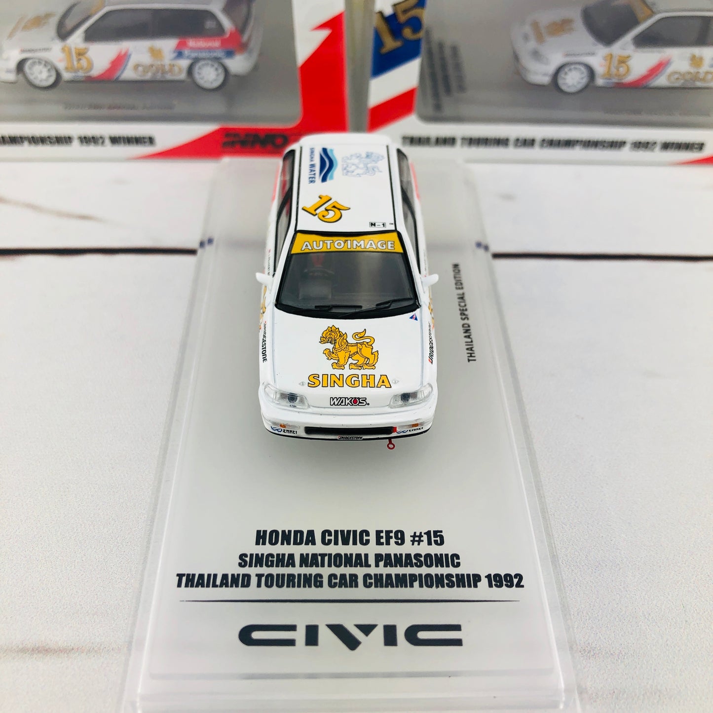 INNO64 Honda Civic EF9 #15 "Singha National Panasonic" Thailand Touring Car Championship 1992 Winner Thailand Special Edition IN64-EF9-TTCC92
