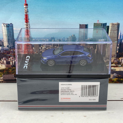 HOBBY JAPAN 1/64 Honda CIVIC Hatchback FK7 Blue Metallic Customized Version HJ641018BL