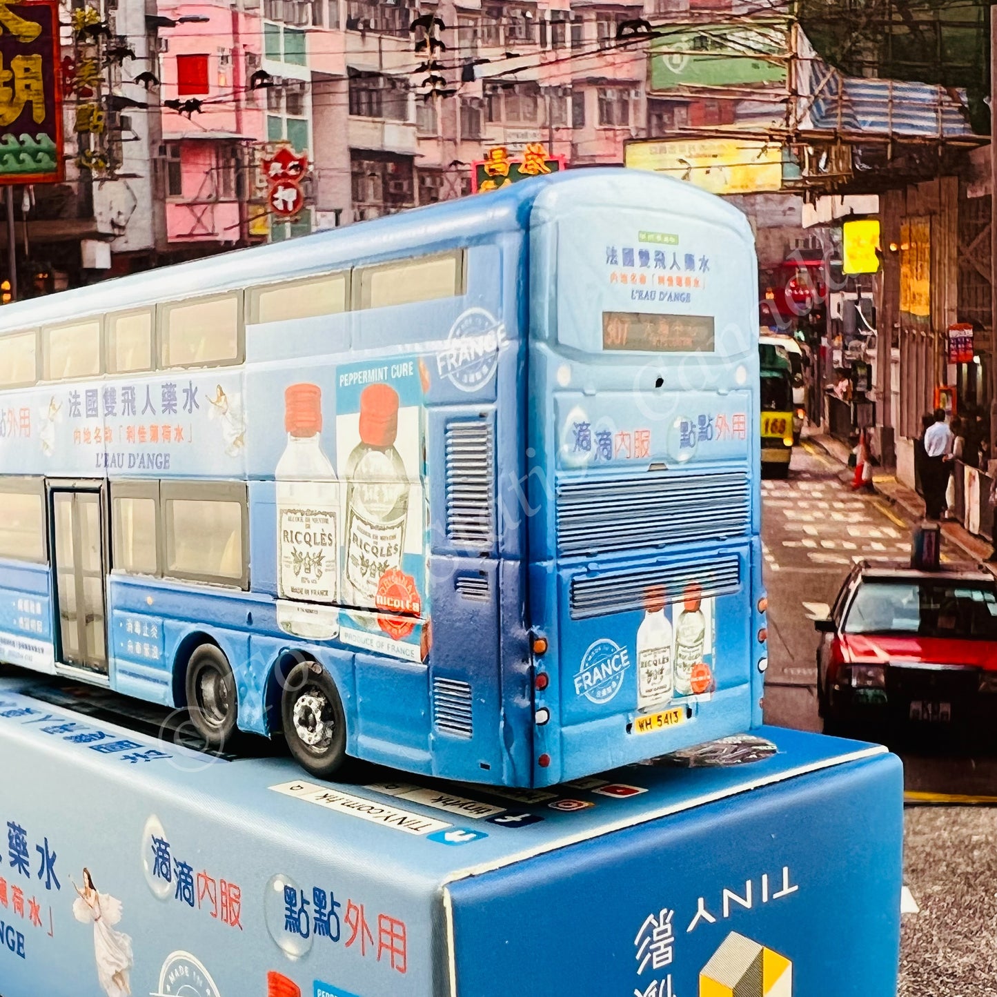 TINY 微影 Scale 1/110 KMB VOLVO B8L WRIGHT "Ricqles" (Tai Po Central 307 大埔中心) 九巴前衛富豪 B8L "法國雙飛人藥水" KMB2021091