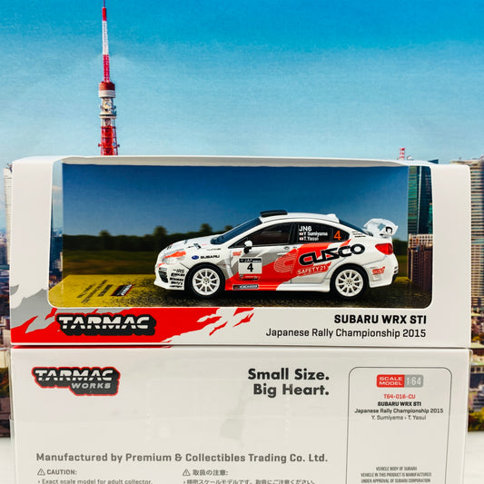 Tarmac Works 1/64 Hobby Collection Subaru WRX STI Japanese Rally Championship 2015 Y. Sumiyama / T. Yasui T64-016-CU