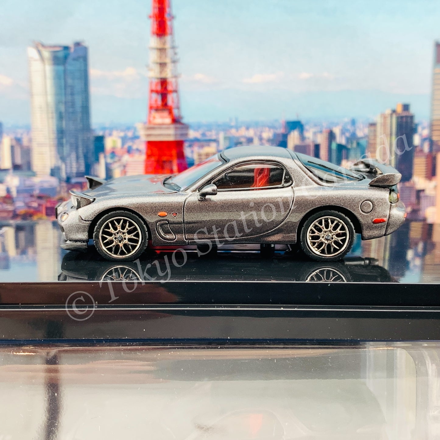HOBBY JAPAN 1/64 Mazda RX-7 (FD3S) SPIRIT R TYPE A With Engine Display Model Gray Metallic HJ642007DGM
