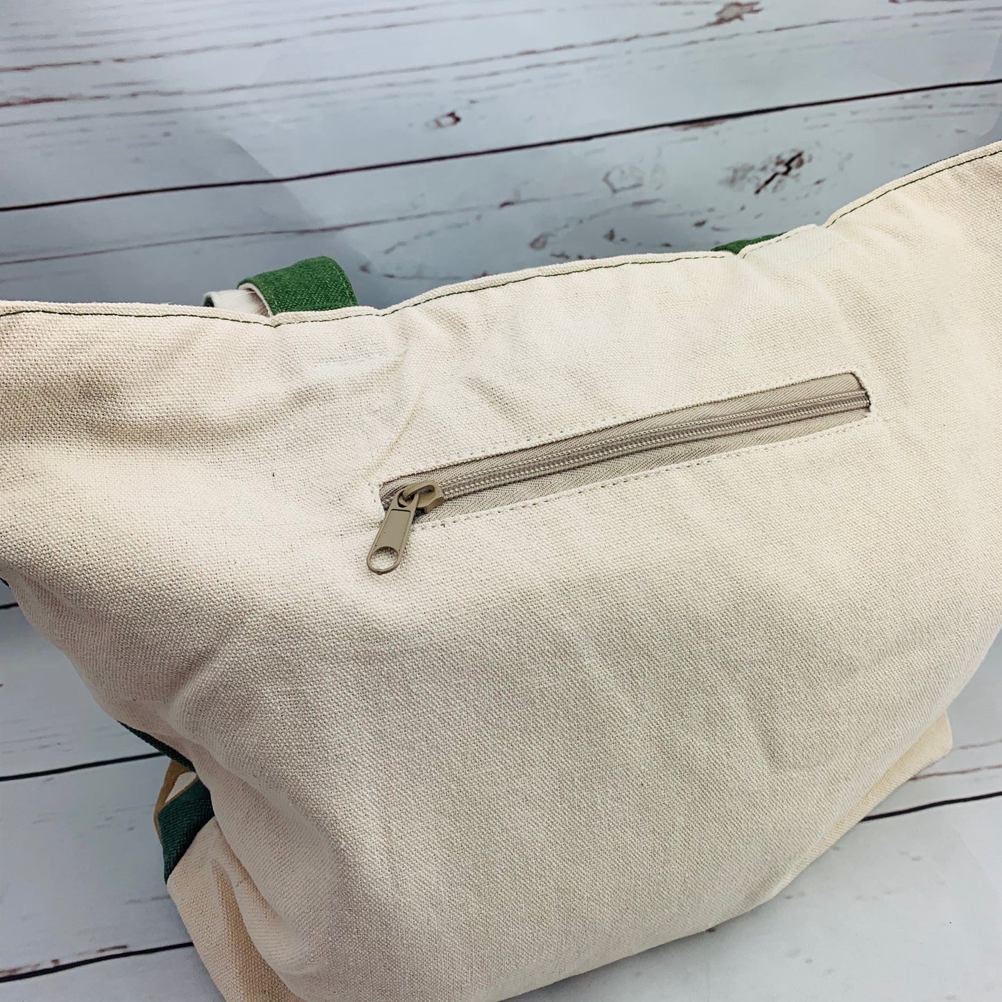 Shiba Inu Green Tote Bag with Zipper by Mintinn 25013