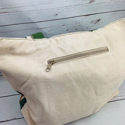 Shiba Inu Green Tote Bag with Zipper by Mintinn 25013