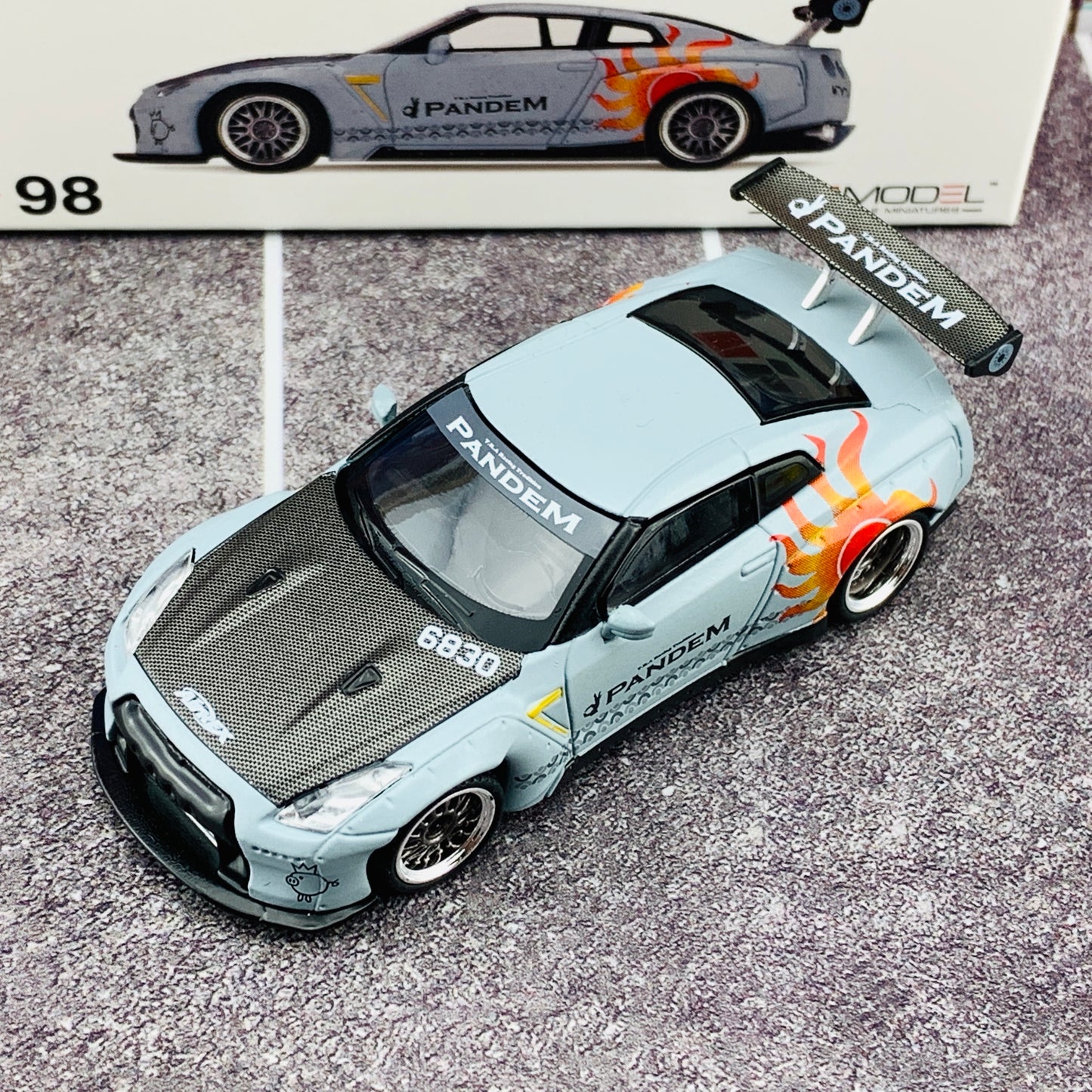 MINI GT 1/64 Pandem Nissan GTR (R35) GT Wing ROCAF Malataw Fighter LHD Taiwan Exclusive MGT00098-L
