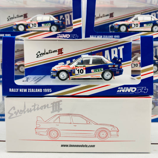 INNO64 1/64 Mitsubishi Lancer Evolution III #10 New Zealand Rally 1995 IN64-EVO3-95NZ10