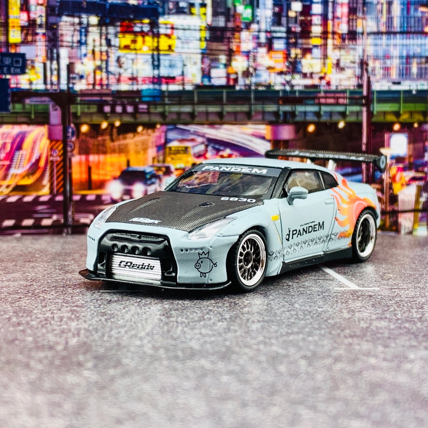 MINI GT 1/64 Pandem Nissan GTR (R35) GT Wing ROCAF Malataw Fighter LHD Taiwan Exclusive MGT00098-L