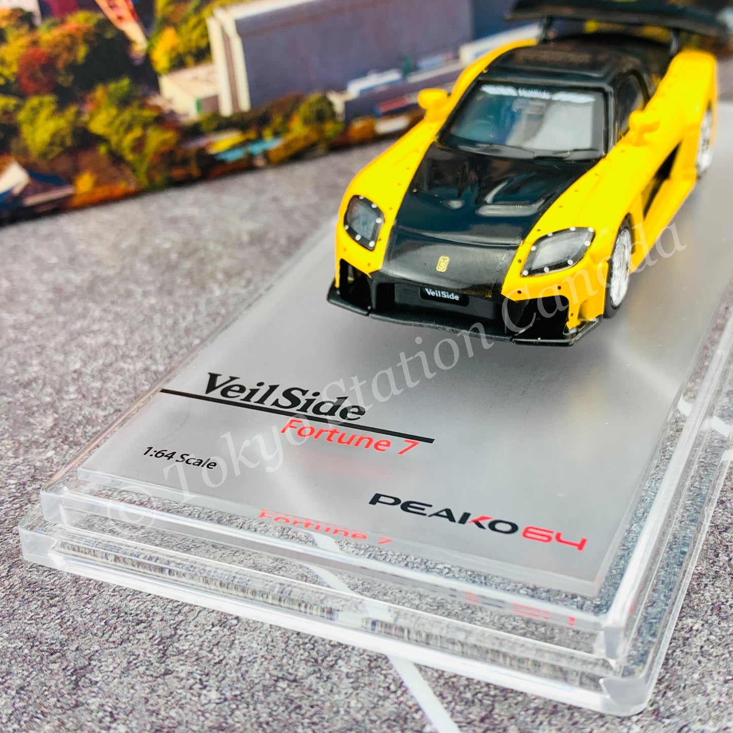 PEAKO64 1/64 VeilSide Fortune 7 (Yellow with Black Strap) 62501