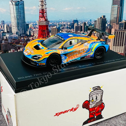 Sparky 1/64 MCLAREN 720S GT3 NO.61 ABSSA MOTORSPORT BLANCPAIN GT WORLD CHALLENGE ASIA 2019 P. BHIROMBHAKDI - K. SAWA Y164