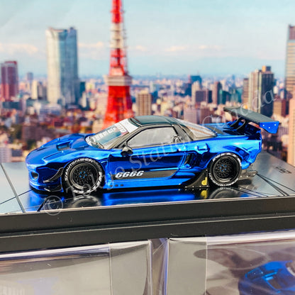 INNO64 1/64 NSX (NA) ROCKET BUNNY V2 AERO Chrome Blue IN64-NSXP-BCH