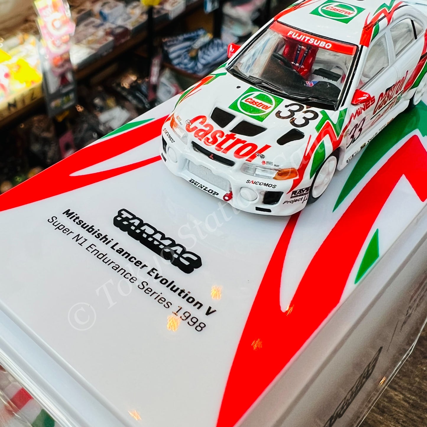TARMAC WORKS 1/64 HOBBY64 Mitsubishi Lancer Evolution V Super N1 Endurance Series 1998 村松康生 / 三好正己 T64-012-98ST33