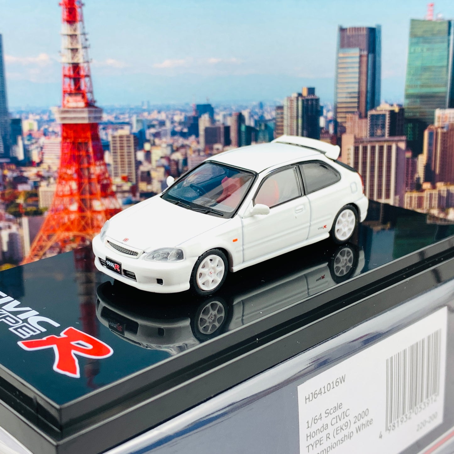 HOBBY JAPAN 1/64 Honda Civic TYPE R EK9 2000 CHAMPIONSHIP WHITE HJ641016W
