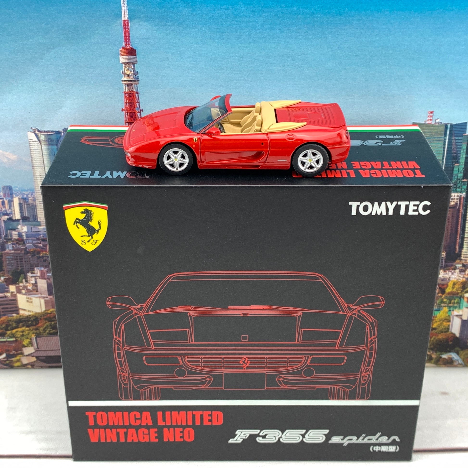 Tomytec Tomica Limited Vintage Neo 1/64 Ferrari F355 Spider (RED)