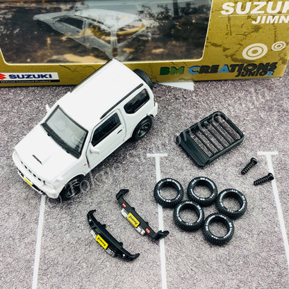 BM CREATIONS JUNIOR 1/64 Suzuki Jimny JB23 WHITE RHD (With Offroad Package) 64B0069