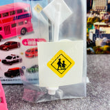 TAKARA TOMY A.R.T.S TOMICA Sign Set #1 - London Bus with a road sign stand