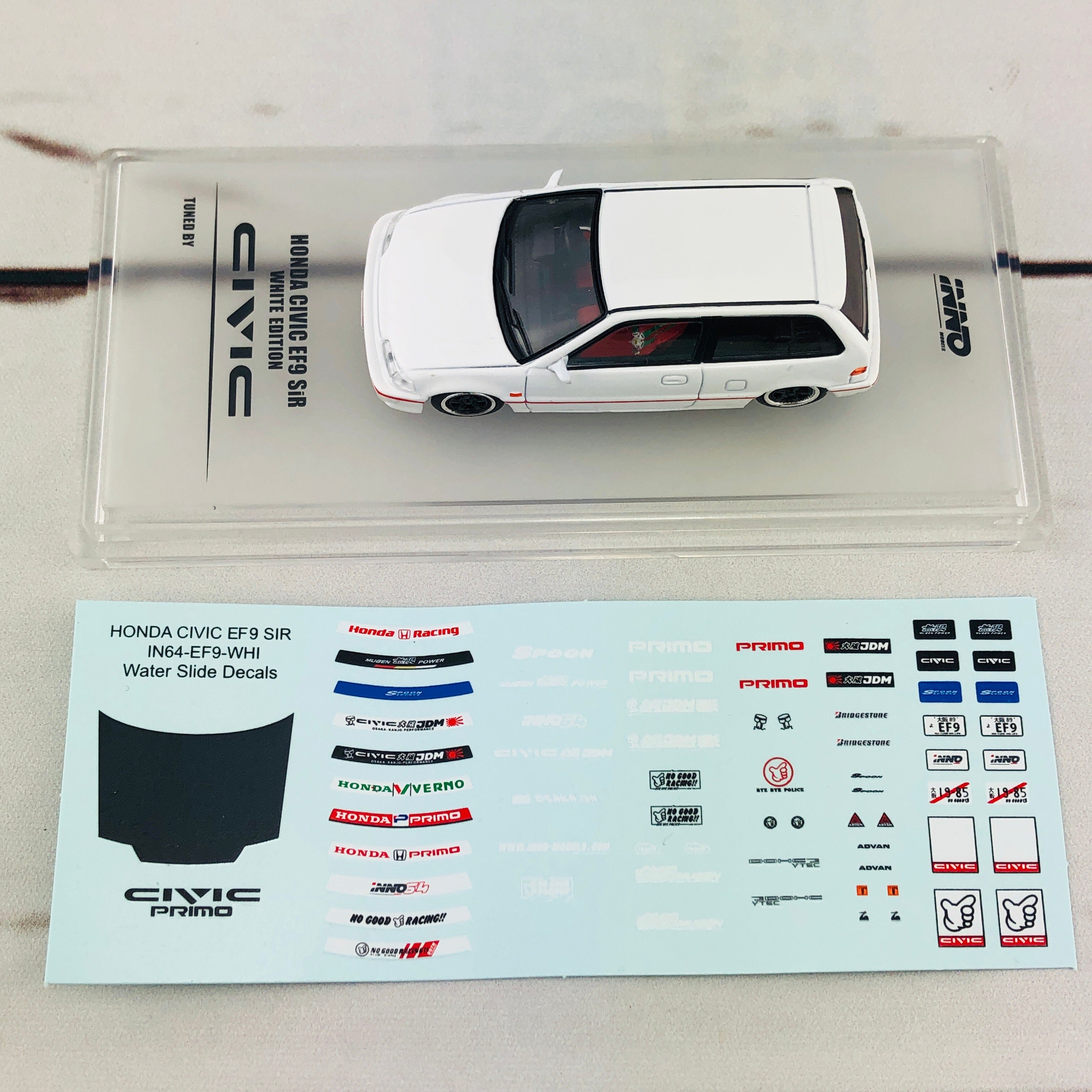 INNO64 Honda Civic EF9 SiR White Edition IN64-EF9-WHI – Tokyo Station