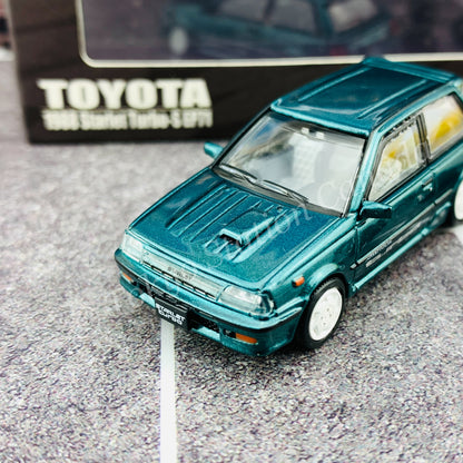 BM CREATIONS JUNIOR 1/64 Toyota 1988 Starlet  Turbo-S (EP71)  Green LHD 64B0129