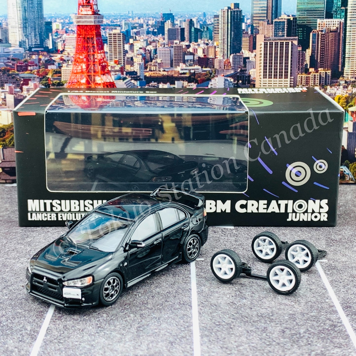 BM CREATIONS JUNIOR 1/64 Mitsubishi Lancer EVO X  BLACK Limited Edition 64B0119