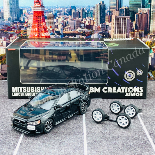 BM CREATIONS JUNIOR 1/64 Mitsubishi Lancer EVO X  BLACK Limited Edition 64B0119