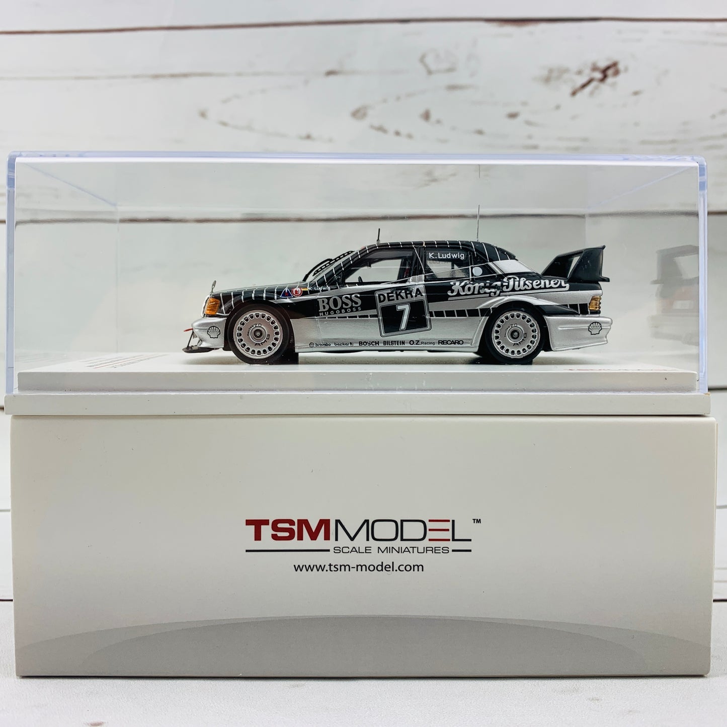 TSM MODEL 1/43 Mercedes-Benz 190E EVO2 1990 DTM #7 AMG Motorenbau GmbH Klaus Ludwing TSM124346