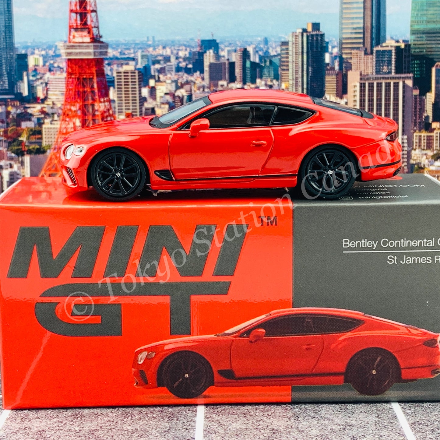MINI GT 1/64 Bentley Continental GT St James Red RHD MGT00216-R