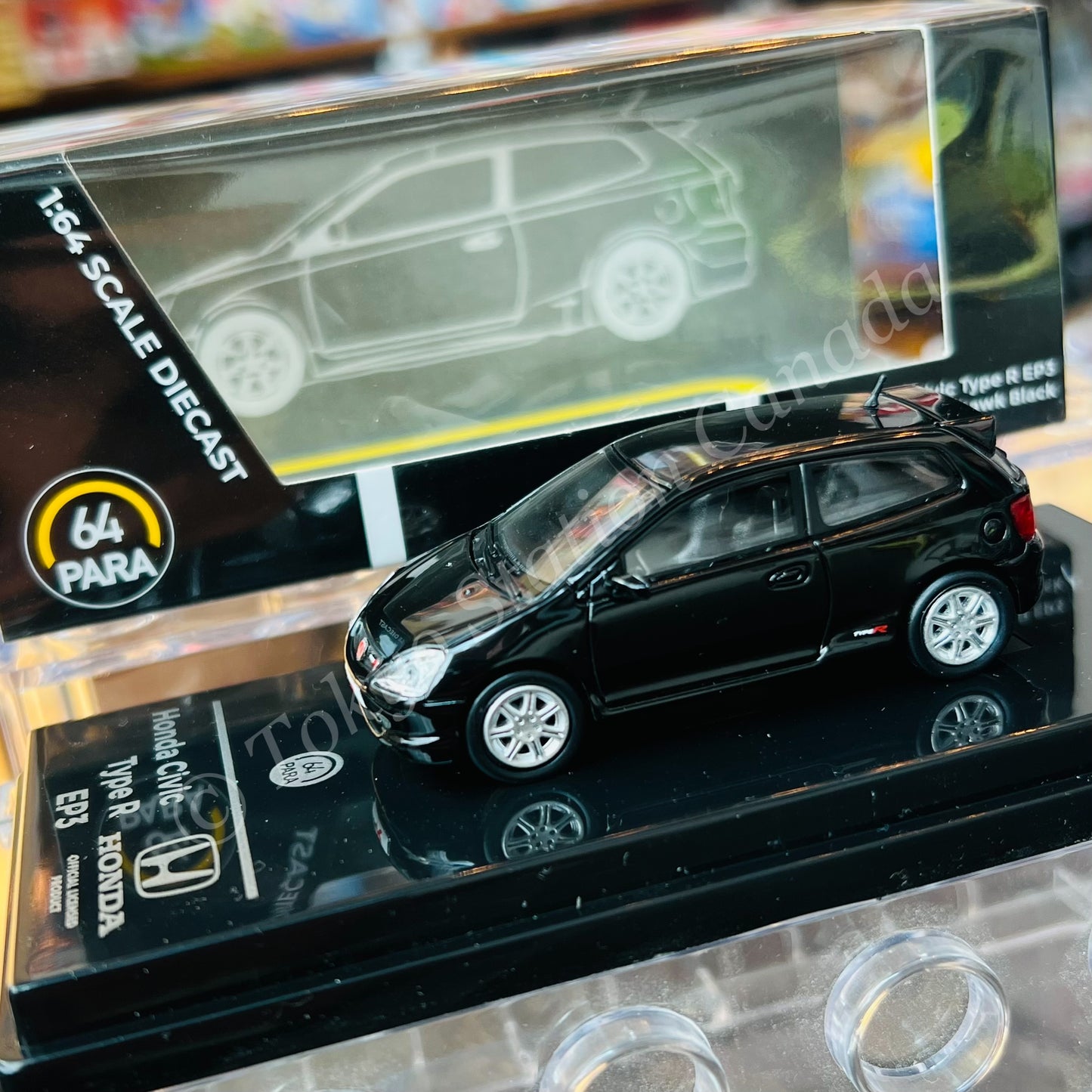 PARA64 1/64 2001 Honda Civic Type-R EP3 Nighthawk Black LHD PA-55342